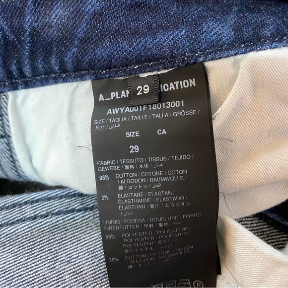 A_PLAN_APPLICATION Dark Wash Bootcut Jeans Sz 29 - Picture 3 of 3